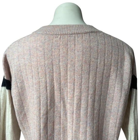 Madewell Striped Bowden Henley Sweater in Coziest Yarn, Sz XS - Picture 10 of 14